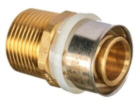 Auspex Crimp Threaded Adaptor 32mm x 1 1/4" BSP Male