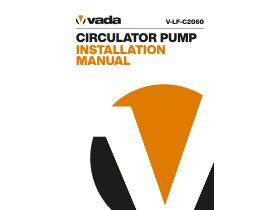 Installation Manual - Vada Circulator Pump V2060-C with Unions - Lead Free