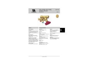 Specification Sheet - TA Balancing Valve STAD