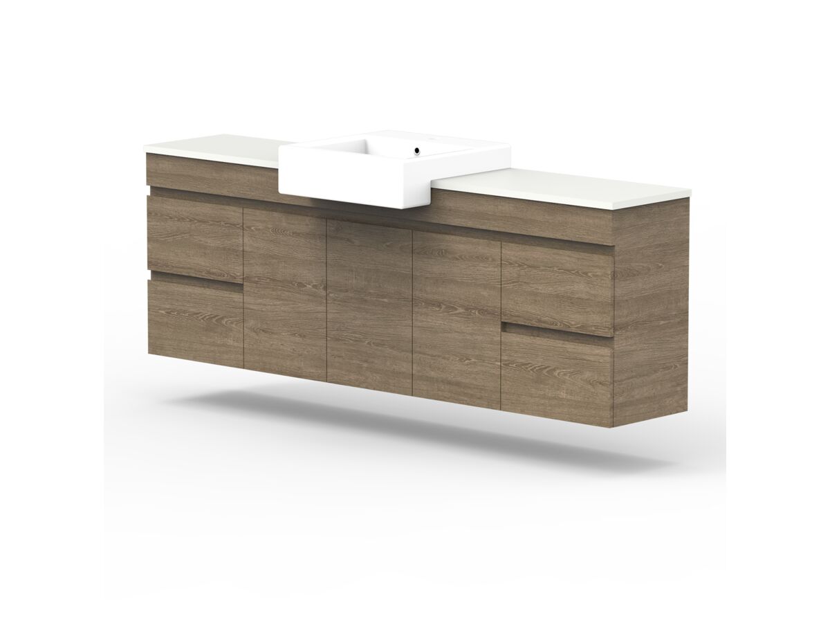 ADP Essence MKII 1800mm Wall Hung Vanity Unit Semi Recessed Single Bowl