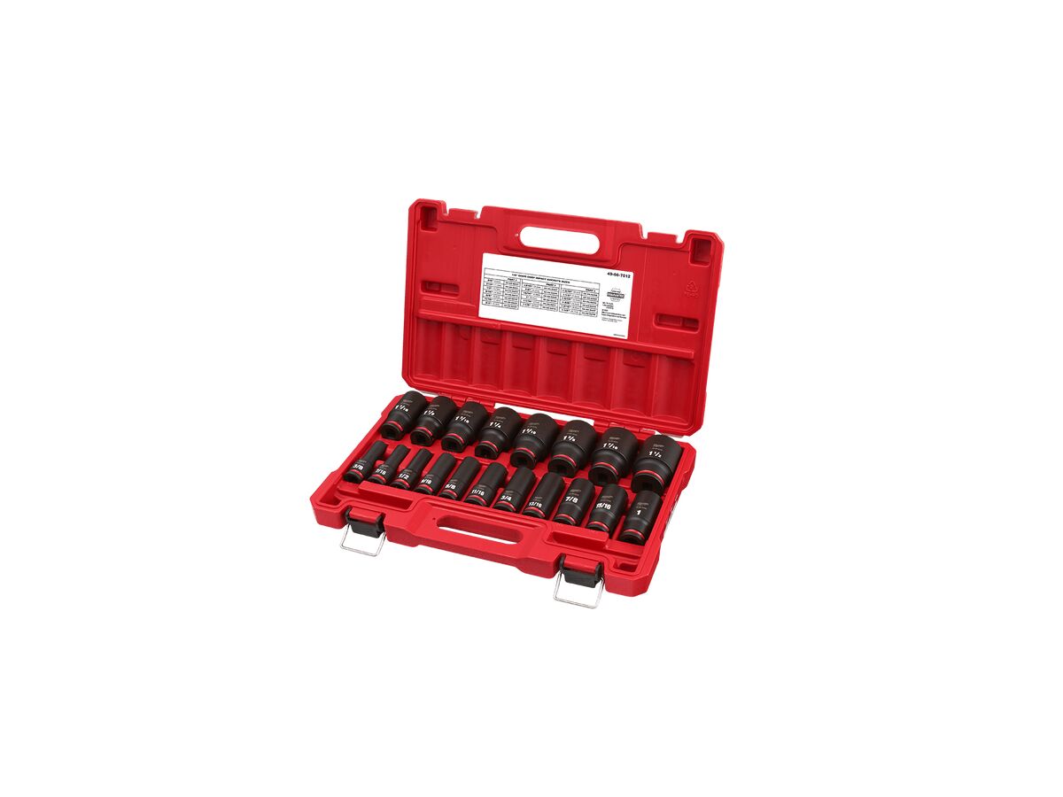 Press Jaw M-Profile 28mm (PB2) Shockwave Impact 1/2 Socket Set 19 Piece