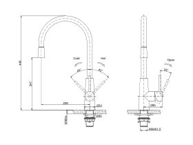 Franke Olten Gooseneck Pullout Sink Mixer (4 Star)