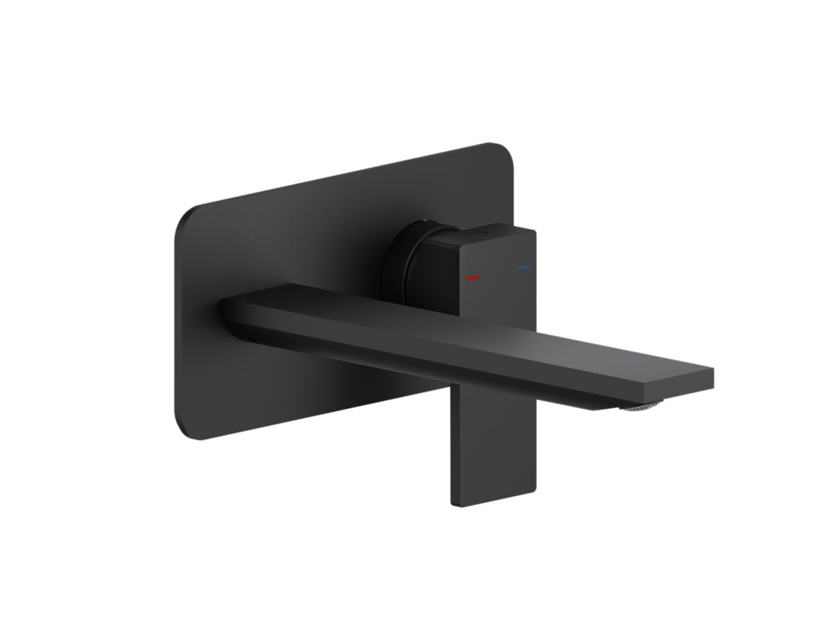 Milli Zato Bath Wall Mixer Set Matte Black