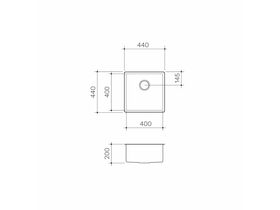 Clark Prism Single Bowl Undermount Sink Stainless Steel