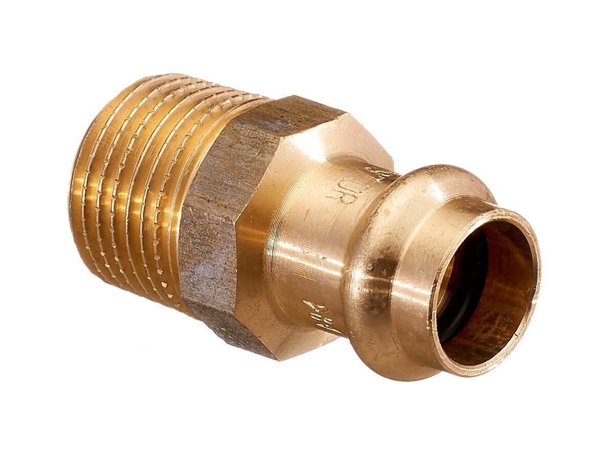 >B< Press Water Male Coupling 15mm x 1/2" BSP"