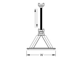 Caddy Pyramid Strut Adj 16" (400mm)