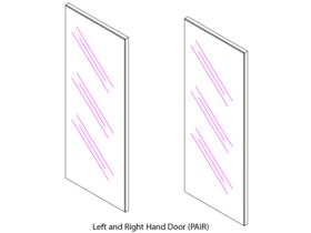 Posh Dominique MKII Mirror Cabinet Doors (Left & Right Hand) 900mm