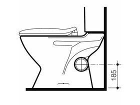 Caroma Profile Close Coupled RNV Skew Pan White (4 Star)