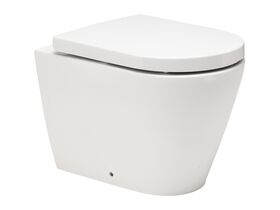 Kado Lux Back to Wall Pan with Quick Release Soft Close Seat White (4 Star)