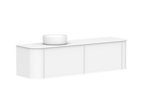Kado Era 12mm Durasein Top Double Curve All Drawer 1800mm Wall Hung Vanity with Left Hand Basin