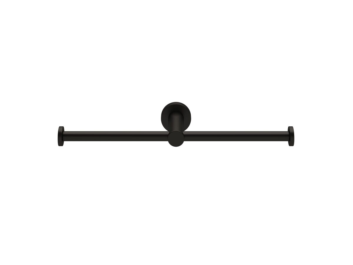 Milli Mood Edit Double Toilet Roll Holder Matte Black from Reece