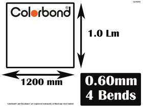 Flashing Colorbond 4 Bend .60mm 1200mm