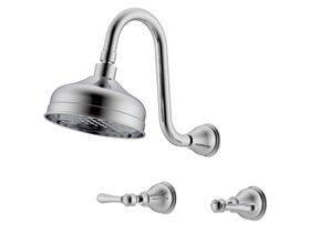 Milli Monument Edit Gooseneck Shower Set Lever Handle Chrome (3 Star)