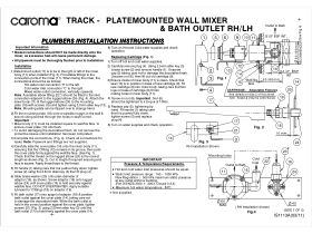 Installation Instructions - Caroma Track Wall Bath Mixer Tap Set Chrome
