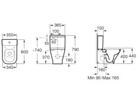 The Gap Rimless Close Coupled Back To Wall Back Inlet Toilet Suite White (4 Star)