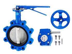 Dura Industrial Butterfly Valve Lugged Table E with Gear Operator 125mm