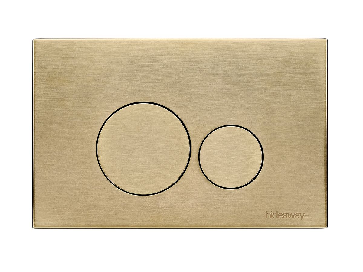 Hideaway+ Round Metal Button Brushed Brass