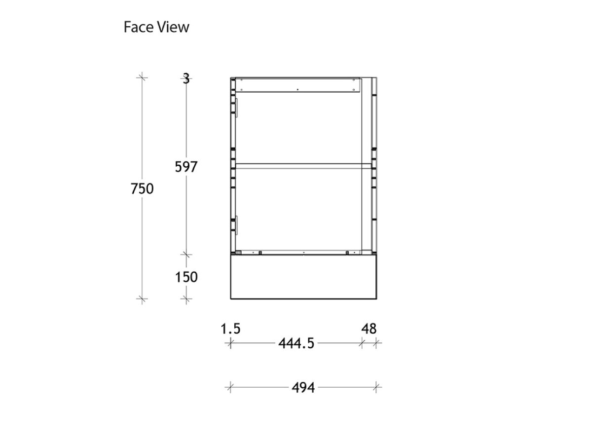 ADP Companion 500mm x 250mm Vanity Unit with Kick 1 Door from Reece