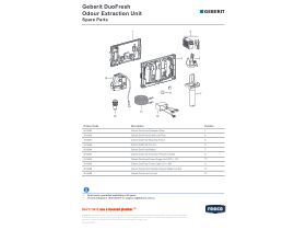 Spare Parts - Geberit DuoFresh Odour Extraction System