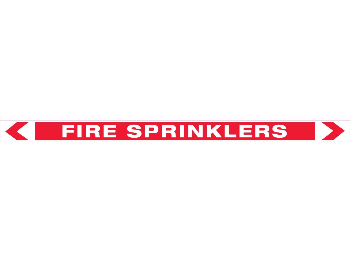 PIPE MARKER FIRE SPRINKLERS  400X25 (10)