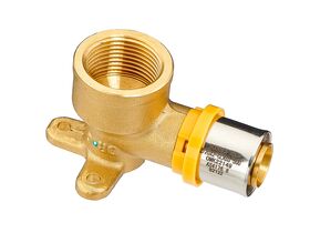 Duopex Gas Crimp Female Elbow Lugged 26mm x 3/4"