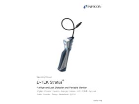 User Manual - Inficon D-Tek Stratus Leak Detector