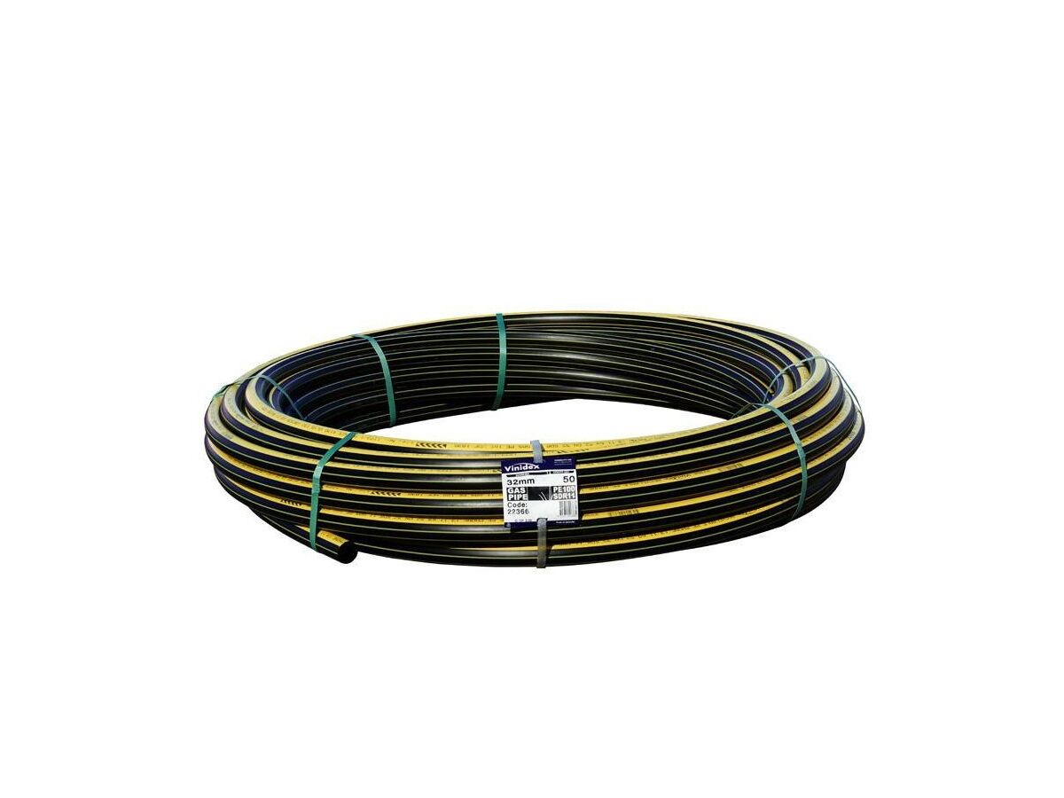 PE Gas Pipe Series 1 Yellow Stripe SDR11 PE100 Roll