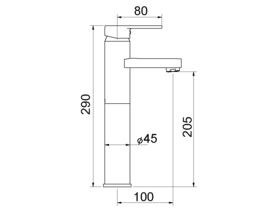 Yeva Tall Basin Mixer 100mm Chrome (4 Star)