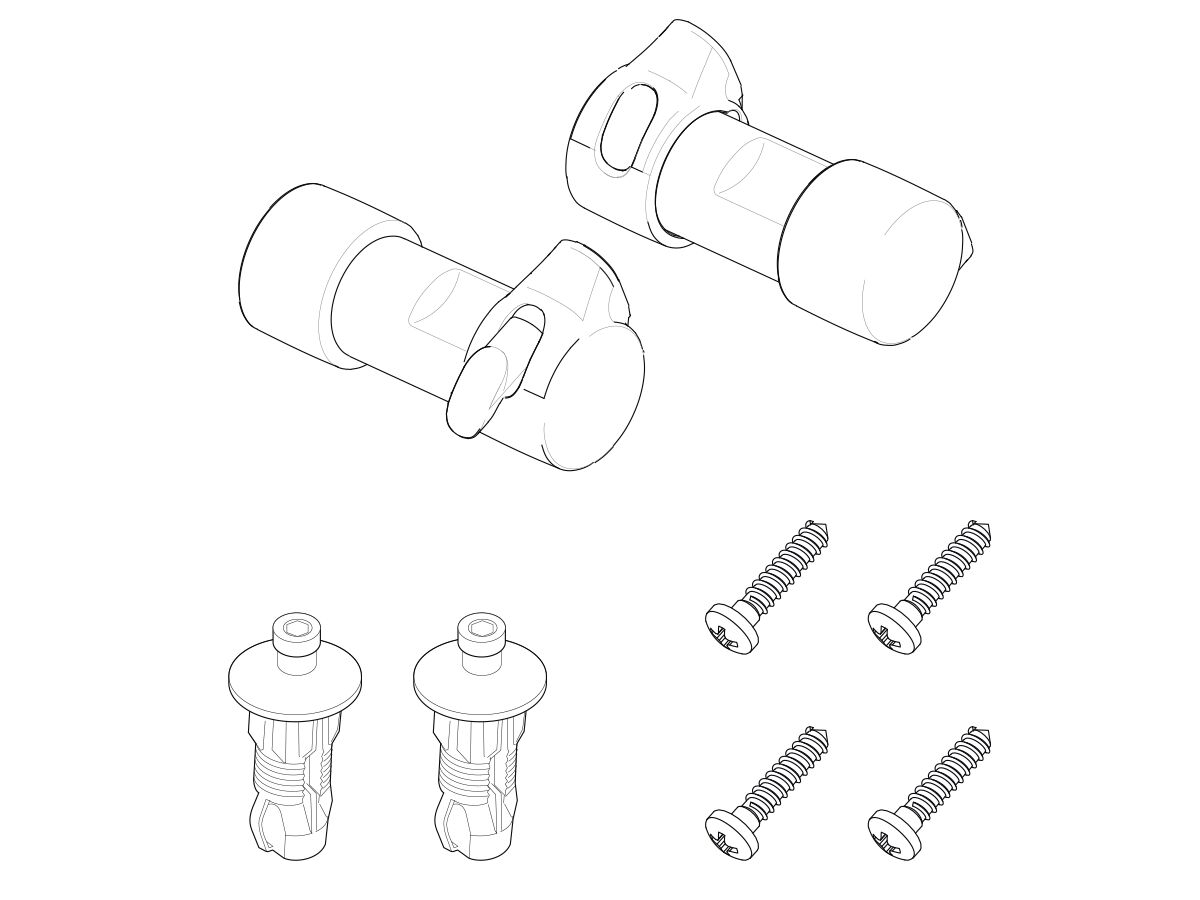 Roca Meridian In Tank Toilet Seat Hinge Fixing Set from Reece