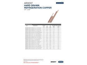 Specification Sheet - Hard Drawn Refrigeration Copper