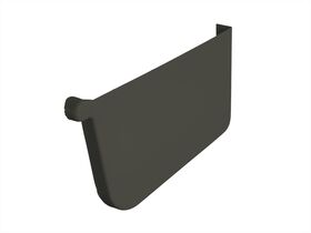 Quad Stop End Plate 115mm Right Hand Woodland Grey