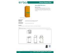 Specification Sheet - Sharps Disposal Box