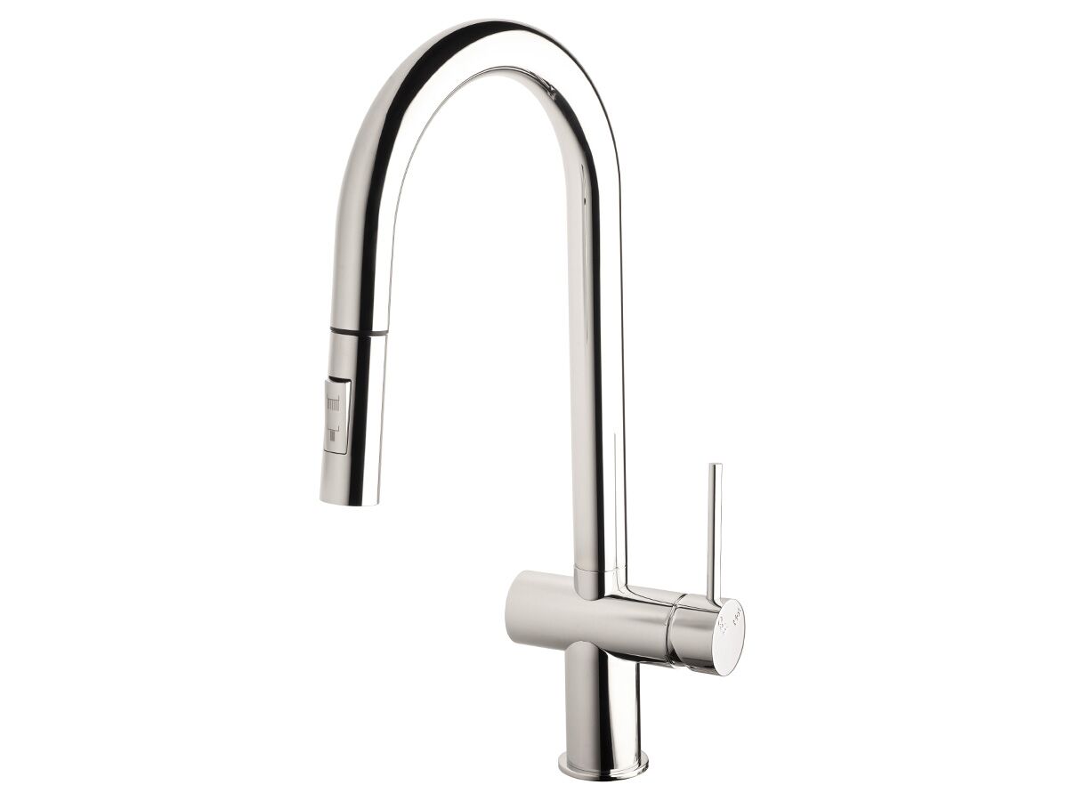 Sussex Scala Gooseneck Pullout Sink Mixer Tap 2 Functions Chrome (5