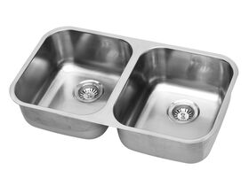 Posh Solus MK3 Double Bowl Undermount Sink No Taphole Stainless Steel