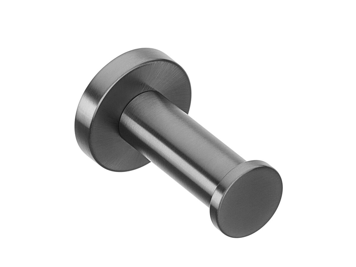 Mizu Drift Robe Hook Brushed Gunmetal from Reece