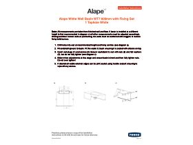 Installation Instructions - Alape White Wall Basin WT7 600mm with Fixing Set 1 Taphole White