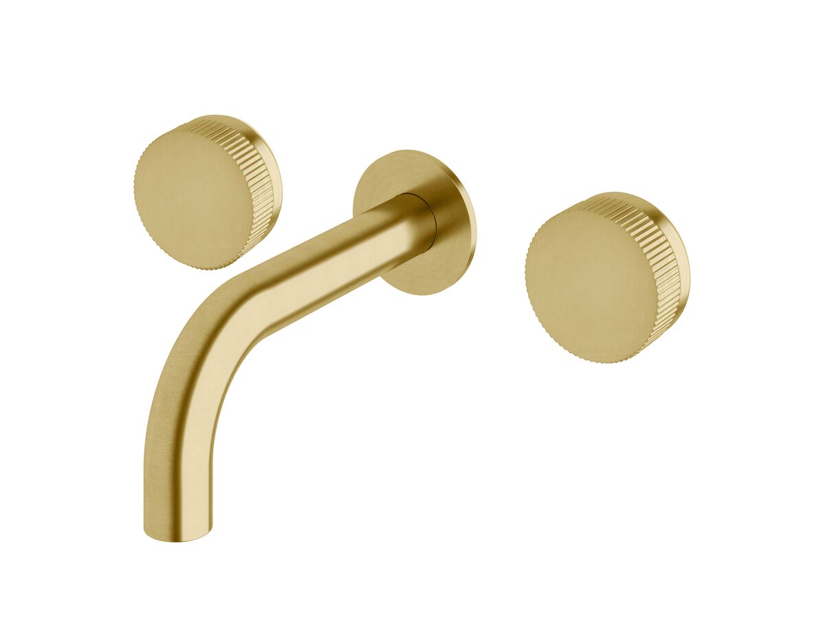 Milli Pure Bath Set 160mm with Linear Textured Handles PVD Brushed Gold