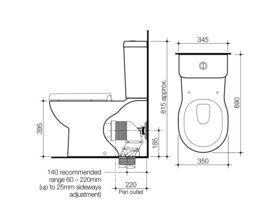 Caroma Opal II Toilet Suite with Soft Close Seat 4.5/3 Litre White (4 Star)