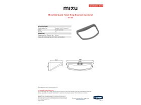 Specification Sheet - Mizu Silk Guest Towel Ring Brushed Gunmetal