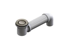 Plug & Waste Bath Pop Down with Connector 40mm Brushed Nickel