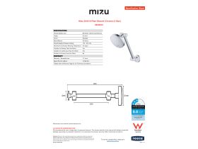 Specification Sheet - Mizu Drift Hi-Rise Shower Chrome (3 Star)