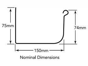 Bluescope Quad Gutter 150mm