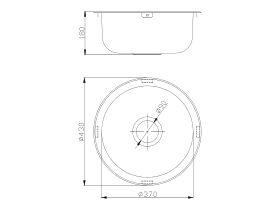 Posh Solus Round Sink Pack No Taphole 430mm Stainless Steel