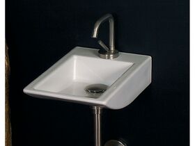 WHITE STONE Om Wall Basin 245mm 1 Taphole White