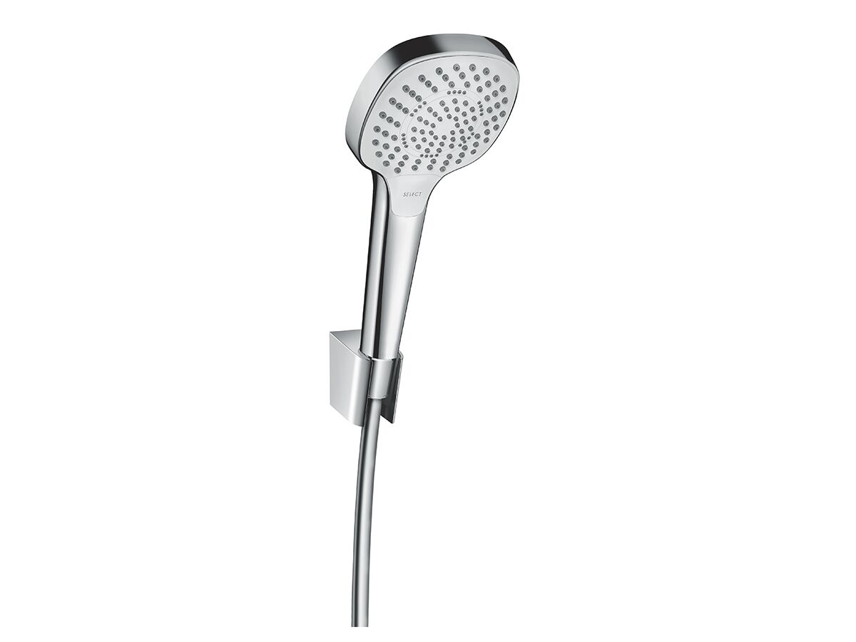 Hansgrohe Croma Select E Hand Shower with Wall Bracket White Chrome (3 Star)