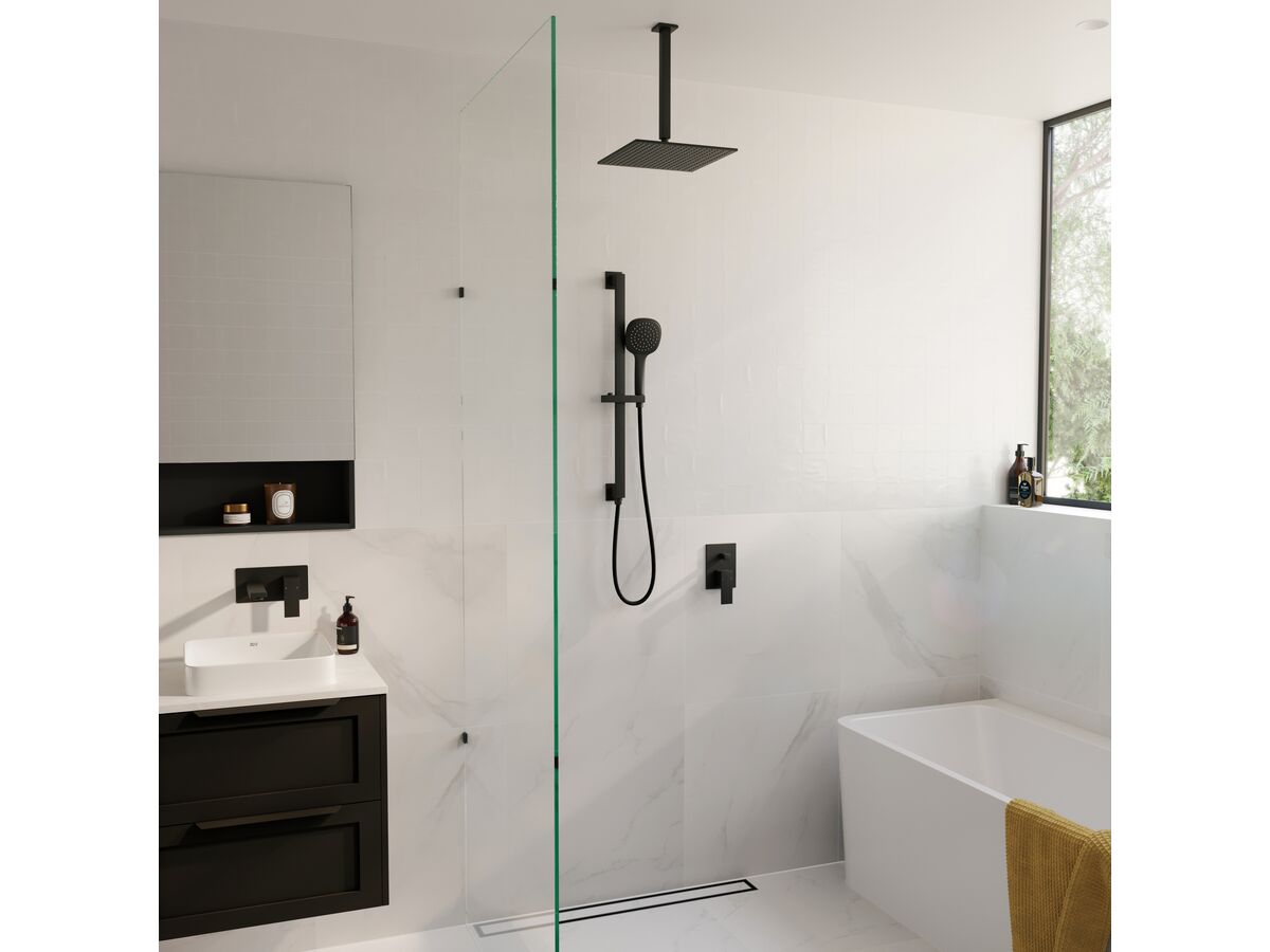Mizu Bloc Overhead Shower 300mm Matte Black (3 Star) from Reece