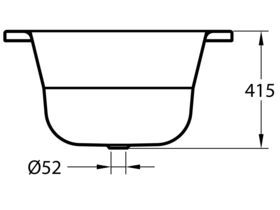 Roca Duo Plus Oval Inset Bath 1800x800mm Chrome Overflow, White