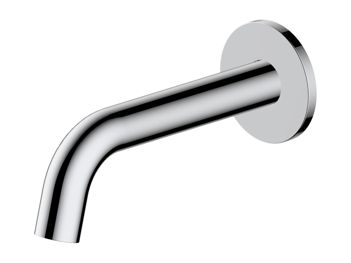 Mizu Drift Wall Basin/Bath Outlet Curve Spout 160 Chrome (6 Star)