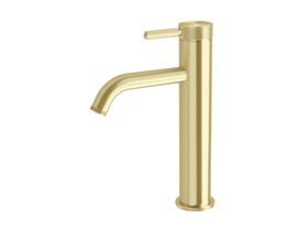 Hero - Milli Etch Medium Height Basin Mixer Tap Brushed Gold (6 Star)