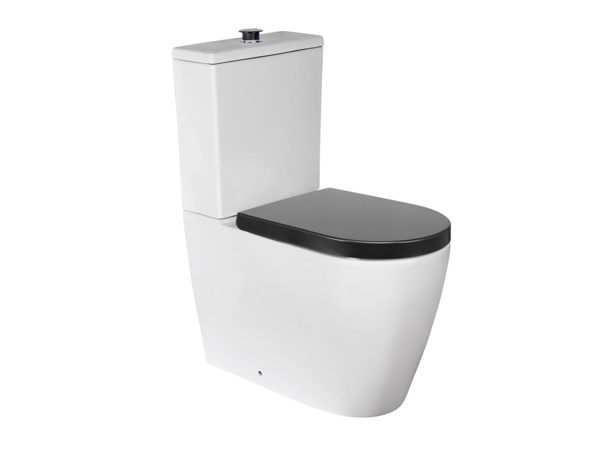 Wolfen Ambulant Close Coupled Back To Wall Toilet Suite Double Flap Grey (4 Star)